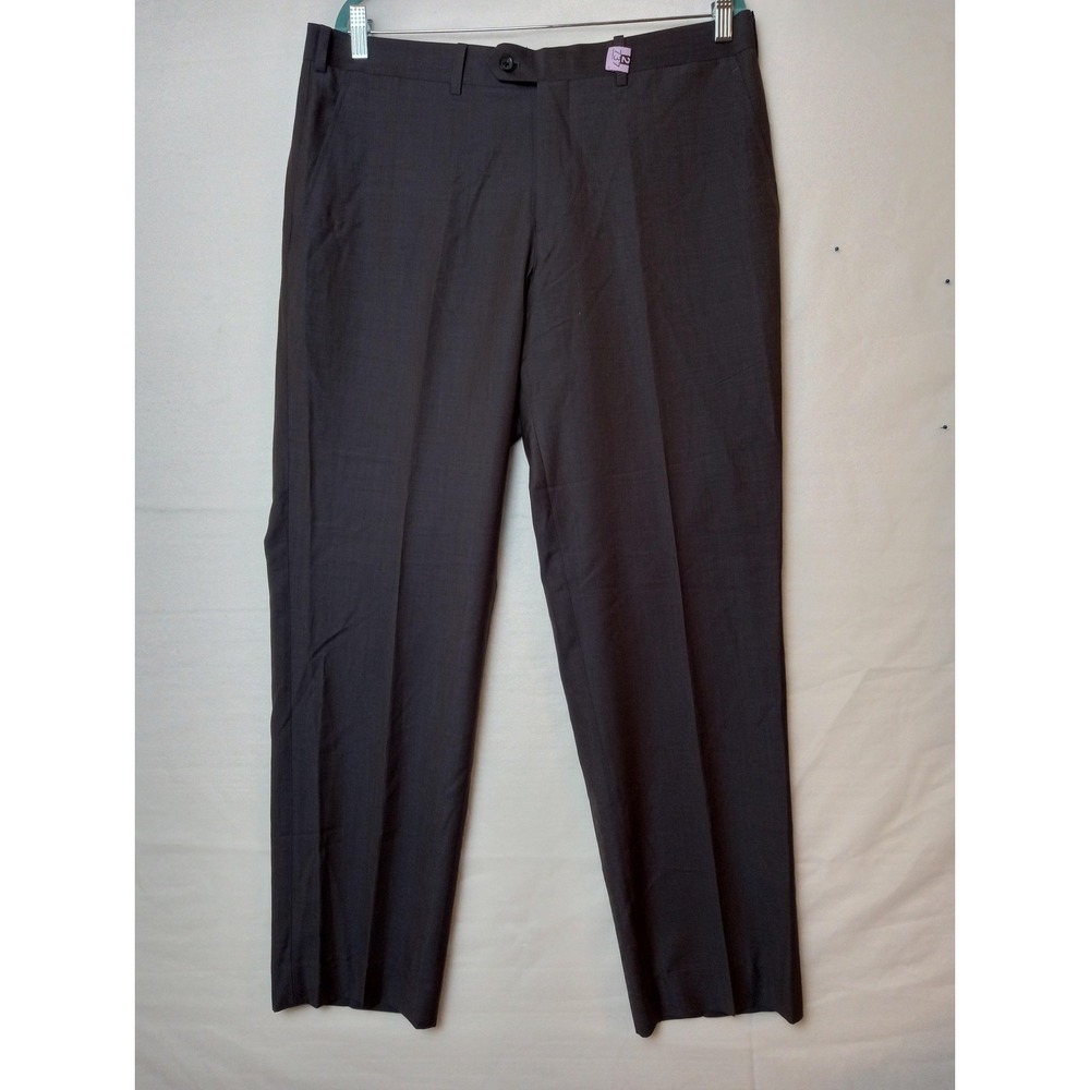 Balmain Pants Mens 52R Black Dress‎ Trousers Flat Front Office Formal Slim Fit